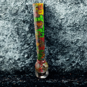 🎨 Bong de Acrílico (Plástico) Tubo Recto 45cm - Diseño Graffiti/Cartoon Vibrante ✨