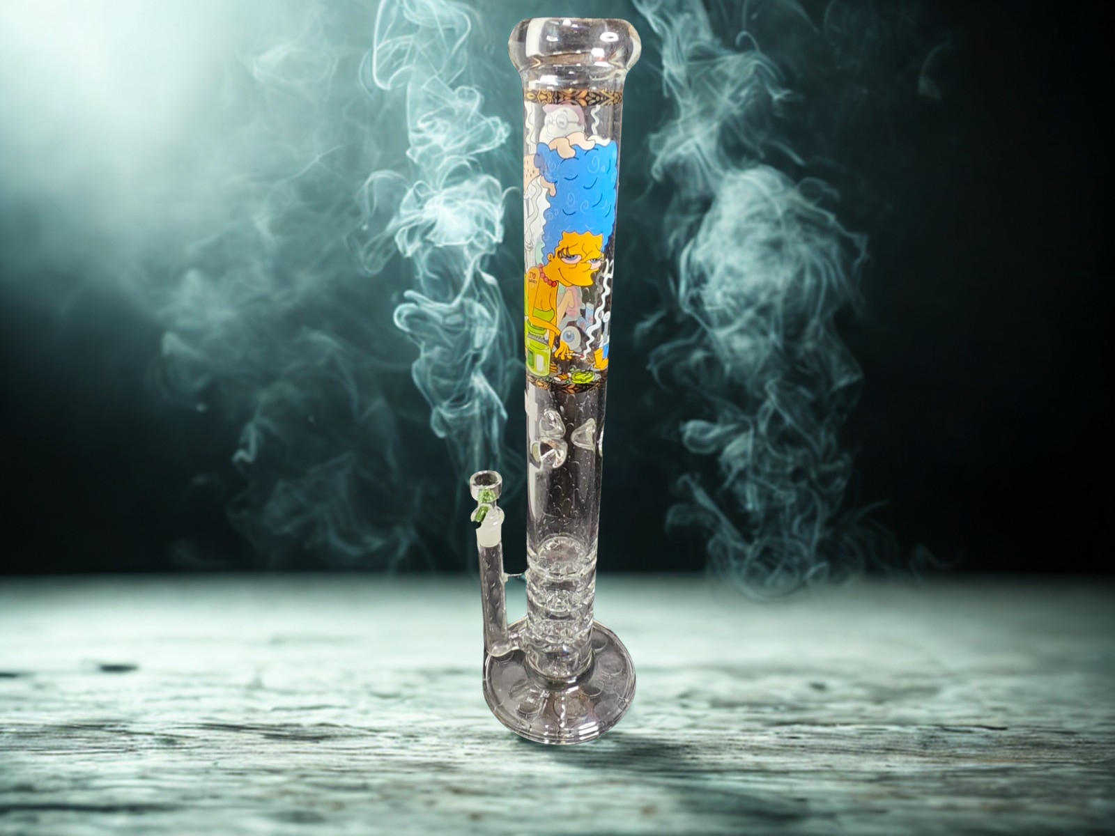 Bong de Vidrio Coleccionable 40cm – Padre de Familia (Cuello Largo y Diseño Cómico) - Image 2