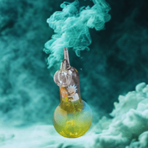 💡 Pipa Mediana 18cm de Vidrio (Oil Burner Pipe o Pipa de Vaporización) - Base Iridiscente Única ✨