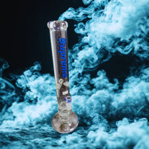 💎 Bong de Vidrio Pyrex de Tubo Recto 40cm -Logo 🏙️