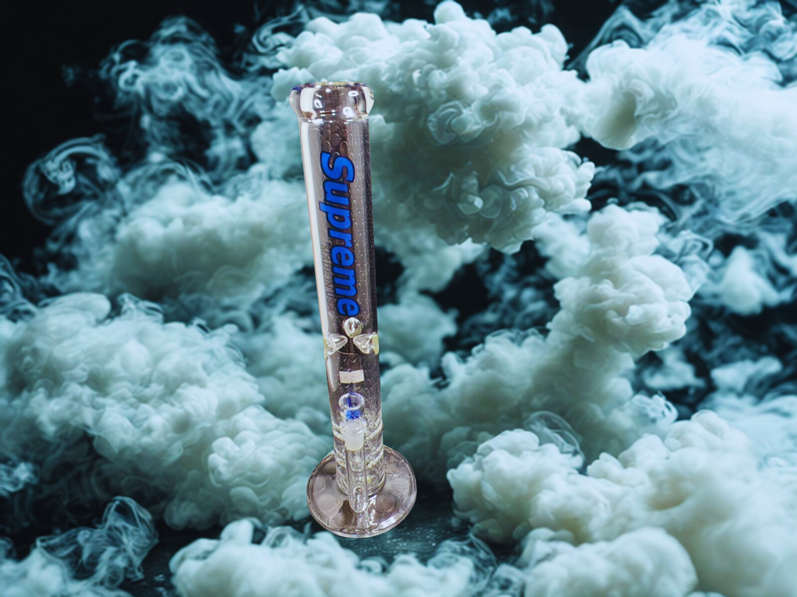 💎 Bong de Vidrio Pyrex de Tubo Recto 40cm -Logo 🏙️ - Image 3