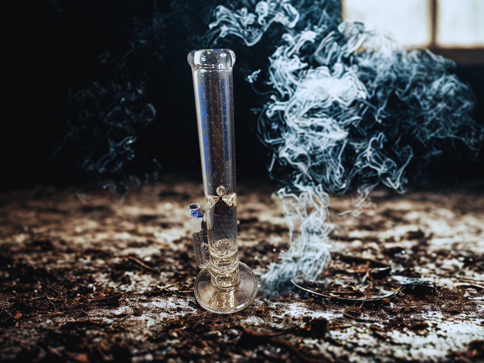 ❤️Bong Mini Bubbler de Vidrio Pyrex 19cm - Downstem Interno Rojo/Ámbar ❤️ - Image 4