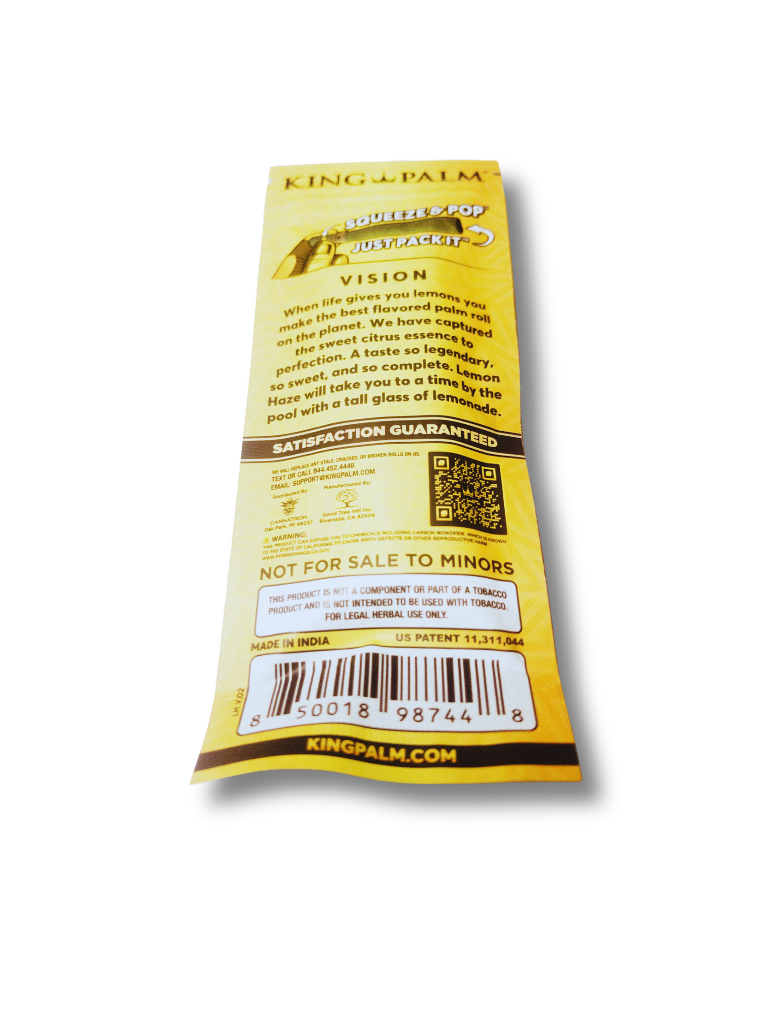 🍋 King Palm Hemp Wraps - Sabor Lemon Haze - Image 2