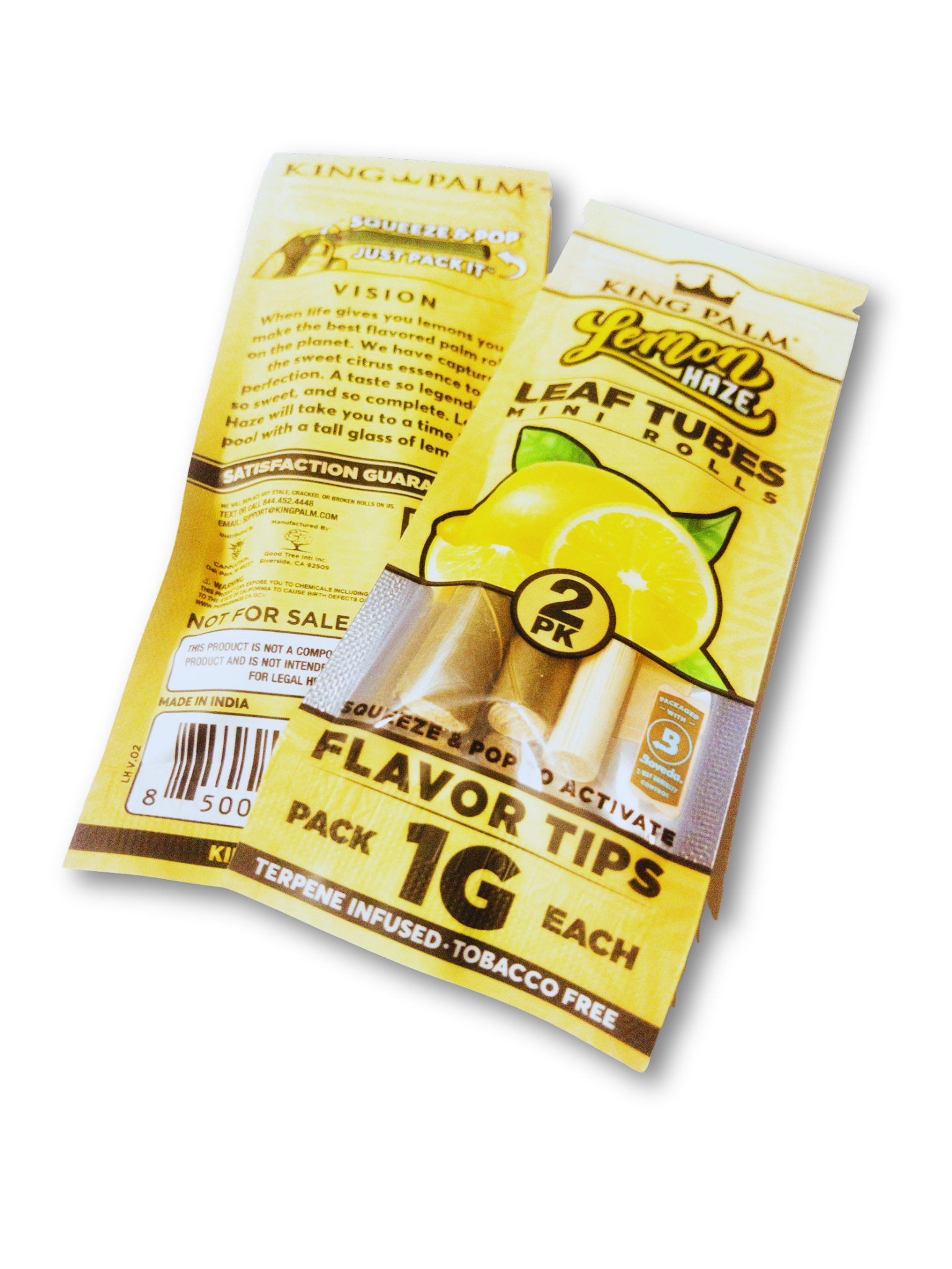 🍋 King Palm Hemp Wraps - Sabor Lemon Haze - Image 4