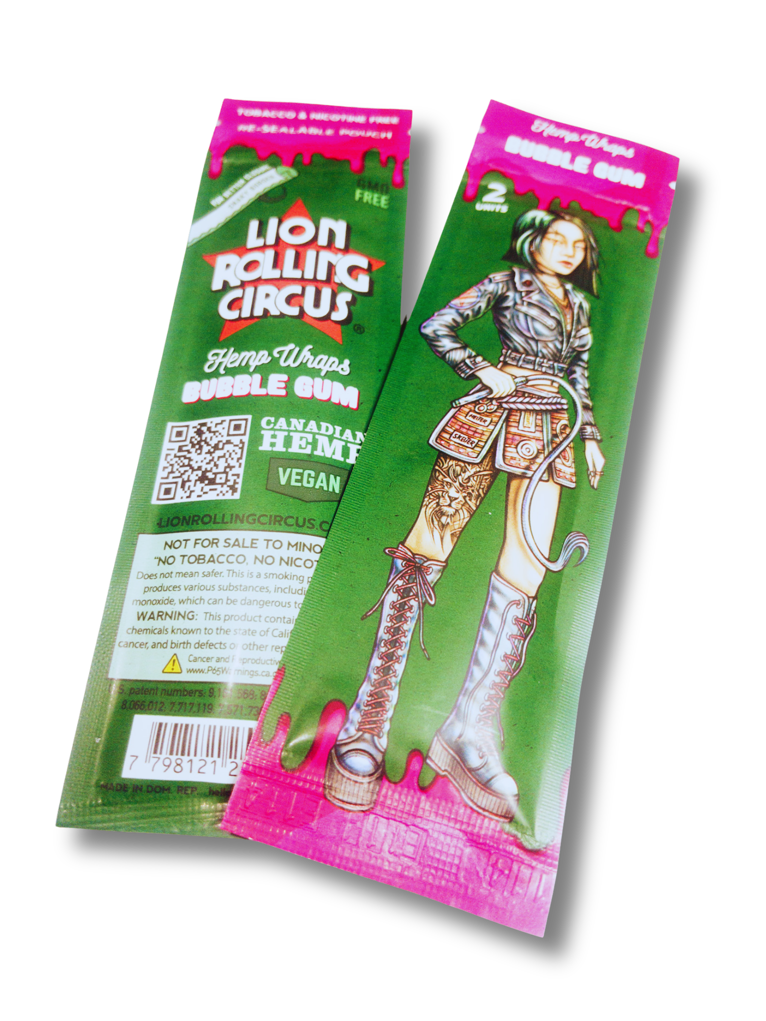 Hemp Wraps “Bubble Gum” (Sabor Chicle) – Rolling Circus - Image 3